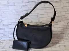 キタムラ ワンショルダーハンドバッグ 黒レザー