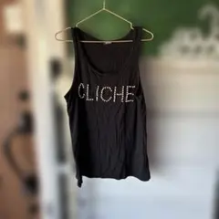 №31 EMODA CLICHE ロゴ タンクトップ ブラックSのサムネイル
