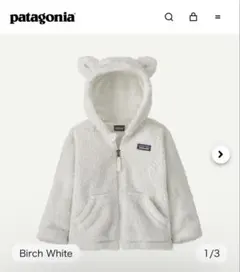 Patagonia キッズ　フリースジャケット 3T ホワイト
