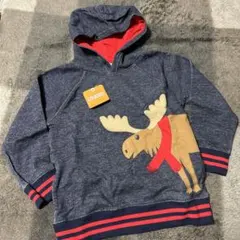 [未使用]Gymboree (5T)フード付きパーカー モース刺繍