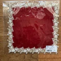 【新品・未開封】近沢レース　アテニア　カリスレッド　1枚 タオルハンカチ