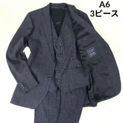 ✨極美品✨ レミュー スーツ セットアップ 3ピース 2B 紺色 チェック A6