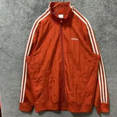 【R563】 adidas トラックジャケット サイズO オレンジ