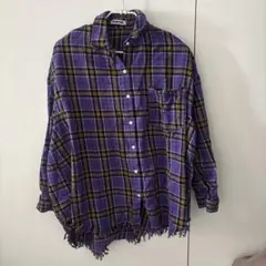 PUNYUS チェック柄長袖シャツ渡辺直美