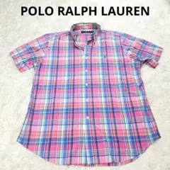POLO RALPH LAUREN 半袖シャツ チェック M ポニー刺繍のサムネイル