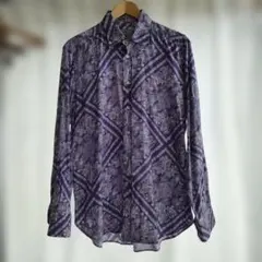 ETRO 長袖シャツ ペイズリー柄 パープル系のサムネイル