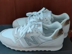 New Balance 373 ホワイト/ゴールド スニーカー