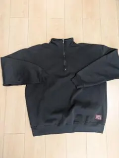 Russell90sUSA製ハーフジップスウェット黒無地XXL