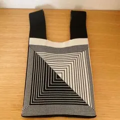 ニットバッグ　モノトーン