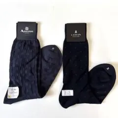 LANVIN & Aquascutum ビジネスソックス 2足　メンズのサムネイル