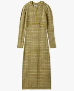 【最終値下げ】リリーブラウン ツイードニットワンピース グリーン