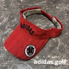 よ*ん様 adidas golf アディダス ゴルフ バイザー レッド ロゴ刺繍