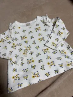 petit main 花柄Tシャツ 90サイズ　フリル　長袖　春