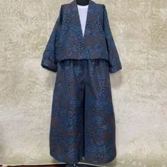 着物リメイクセットアップ 羽織ジャケット＆ワイドパンツ
