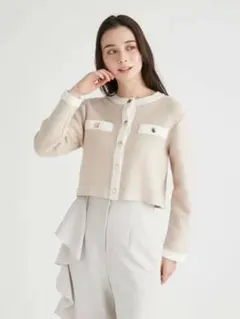 CELFORD セルフォード ツイード風ニットカーディガン PBEG