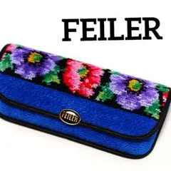未使用 FEILER フェイラー アネモネ メガネケース 花柄 ロイヤルブルー 