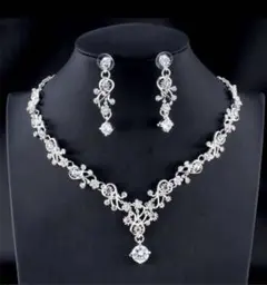 新品꙳✧˖ジルコニア2点セット ウェディングアクセサリー ピアス　ネックレス