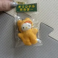 [108]ハローキティ ぬいぐるみキーホルダー オレンジ