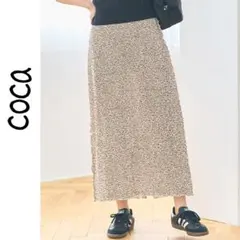 coca メロウ加工プリーツスカート レオパードのサムネイル
