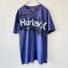 Hurley 半袖Tシャツ ロゴプリント 古着 メンズ 紫 L.