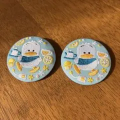 サンリオ　刺繍缶バッジ付きビスケット3 ペックル　2個セット