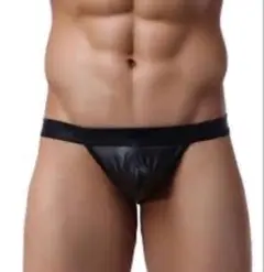 S 男性 下着 メンズ 男セクシーランジェリーパンツ 合成皮革 Tバック 下着