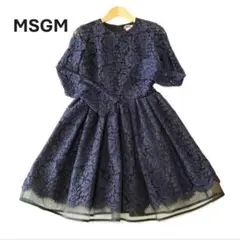 MSGM 総レース ワンピース 長袖 M L フォーマル ワンピ 結婚式 二次会のサムネイル