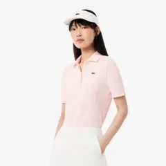 【美品】LACOSTE ラコステ スリムフィット ポロシャツ ピンク ゴルフ
