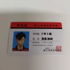 ハイキュー バラエティカード 孤爪研磨 黒尾鉄朗 学生証 会員証 - メルカリ