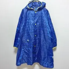 ✨️収納巾着付き FILA キッズ ロゴ総柄 レインコート 130cm ブルーのサムネイル