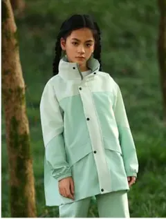 《新品》子供用レインスーツ 上下セット ライトグリーン