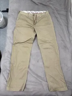 ベージュ チノパン ウエストデザイン