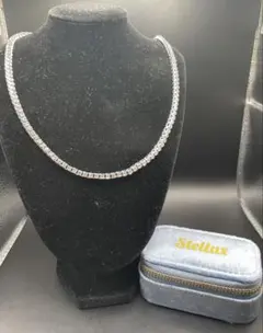 【上品に映える】50cm テニスチェーンネックレス／シルバー　ブリンブリン