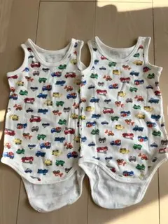 ミキハウス　車プリントタンクトップ2枚セット