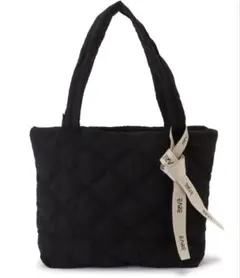 キルティングトートバッグ　ブラック