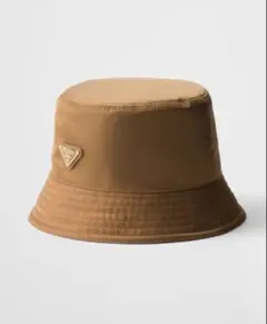 極美品✨ PRADA プラダ バケットハット 三角ロゴ ナイロン ベージュ M