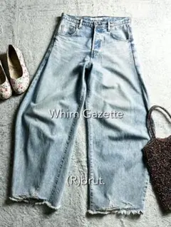完売品【Whim Gazette】ウィムガゼット ラインカーブデニム 38