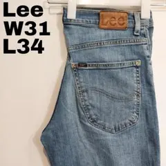Lee リー W31 ブルーデニム ボトム パンツ ヒゲ 古着 青 13356
