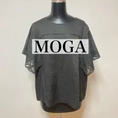 MOGA モガ リネン100％ カットワークレース フレアスリーブ ブラウスのサムネイル