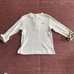 BURBERRY ホワイトリブ編みTシャツ
