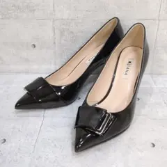 未使用級美品　DIANA　ダイアナ　エナメルパンプス　バックル　ポインテッドトゥ