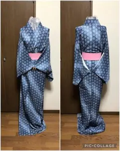 タグ付き!!星亀甲桜升洗える袷 トール