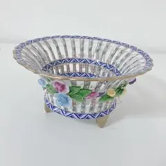 マイセン /※極美品 上級背面装飾 インドの華　リッチグリーン　コンポート マイセン /※極美品 上級背面装飾 インドの華 リッチグリーン