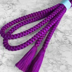 絹 帯締め☆丸組 京紫(紫紺・濃い紫)単色 上品 組紐