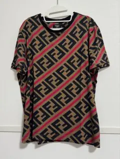 フェンディ【FENDI】FFロゴ総柄Tシャツ Lのサムネイル