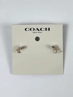コーチ COACH レキシー ピアス パヴェ 恐竜 ゴールド クリスタル 金 
