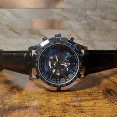 r63新品彫スケルトンUnraionメンズレザーラグジュアリーステンレス青102