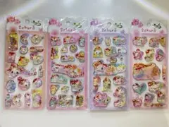 ウォーターインシール　グリッターシール キャラクターシールセット4シート ラスト