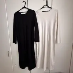 ミラオーウェン　スリットカットソーワンピース　2枚セット