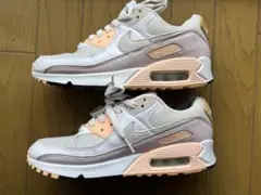 エアマックス90 レディース 23.5ホワイト/ピンク/グレー　値下げ❗️